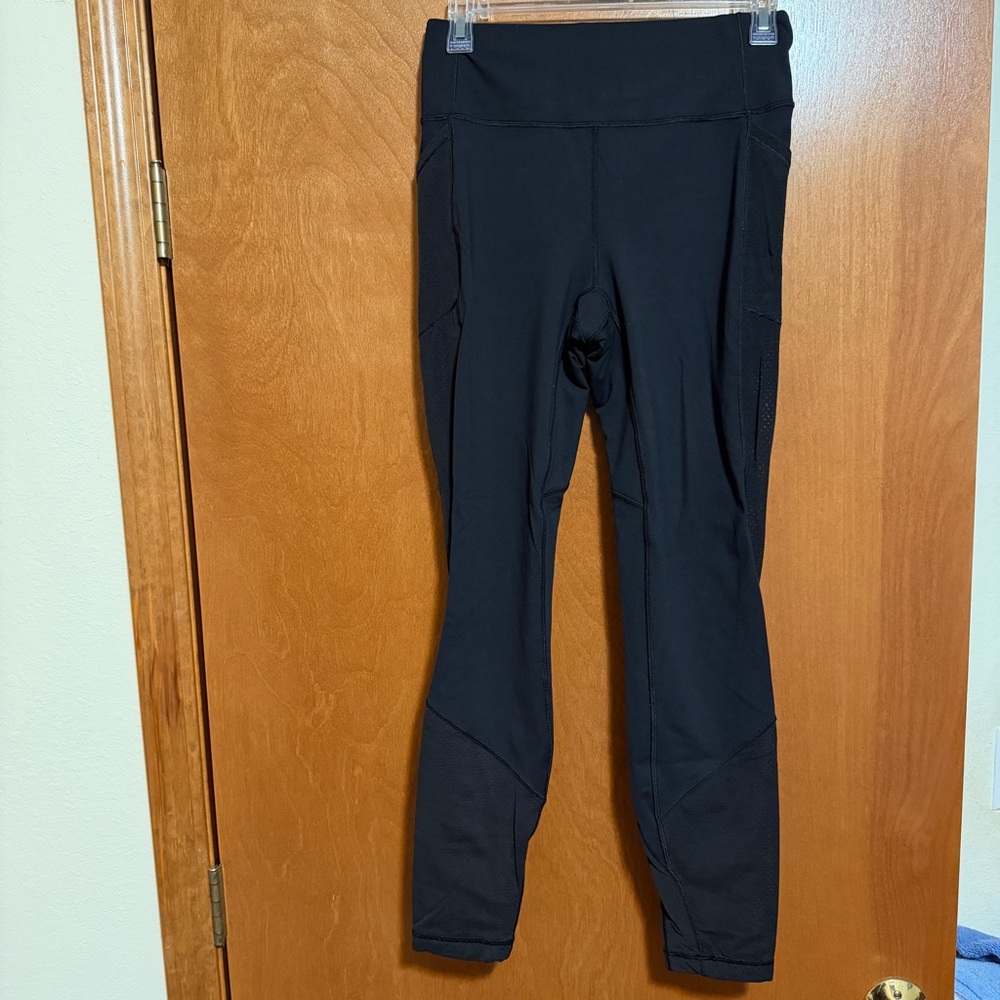 Lululemon Black Athletic Pants with mesh detail